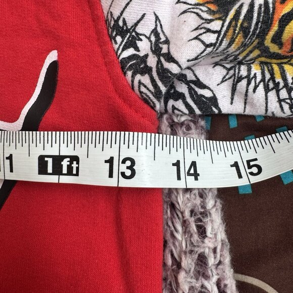 Ed Hardy Kids Tiger Hoodie Girls Boys Size 5 6 Sweatshirt Spell Out Tattoo Retro - Picture 6 of 8